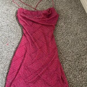 Pink sparkly hoco dress